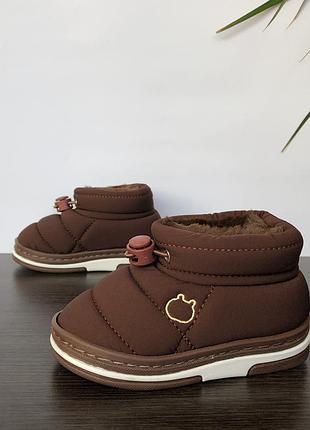 Угги, дутики детские зимние коричневые