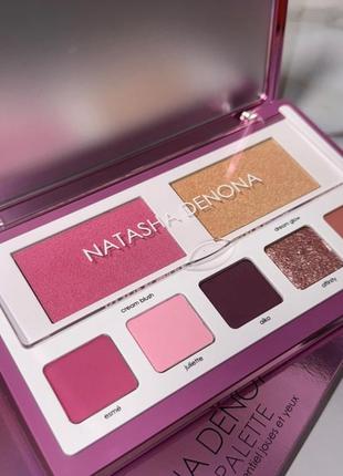 Палитра теней, румяна и хайлайтер natasha denona love face palette