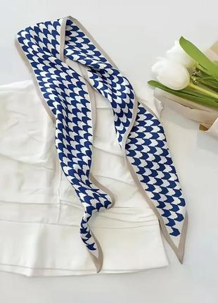 Сатинова стрічка твіллі на сумку для волосся на шию шарфик платок косинка хустка аксессуар