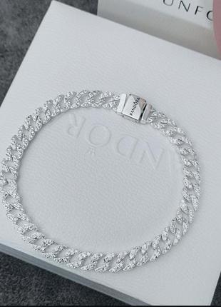 Серебряный браслет пандора pandora сияющий павый 16 17 18 19 20 21