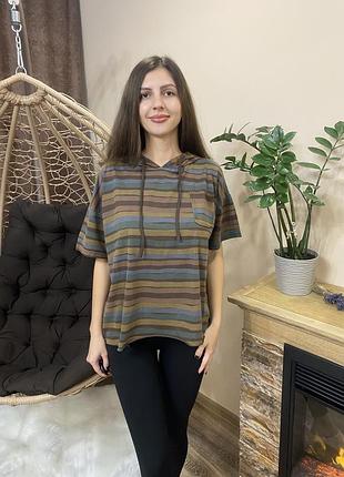 Толстовка нова футболка кофта темна коричнева