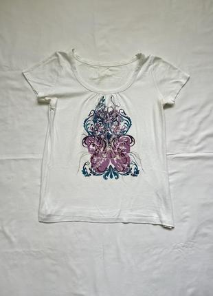 Женская белая футболка размера m