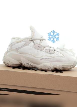 Кроссовки зимние мех adidas yeezy 500 winter
