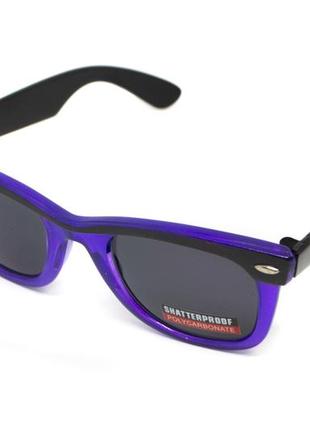Очки защитные открытые swag hipster-4 purple (gray) серые2 фото