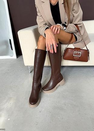 Женские кожаные деми/ зимние сапоги