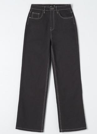 Джинсы женские черные wide leg