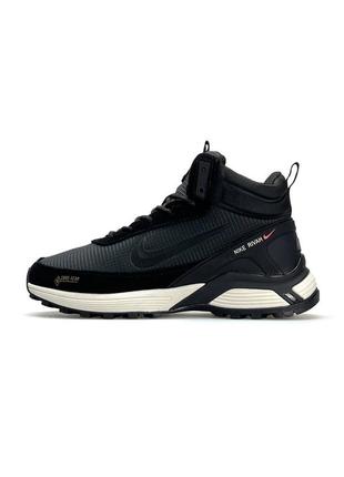 Зимові чоловічі високі кросівки з хутром nike rivah gore-tex  🆕 кросівки зима