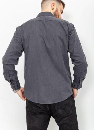 Рубашка мужская в полоску, цвет черный, 131r1489584 фото