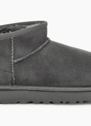 Уггі жіночі сірі міні ugg classic ultra mini grey