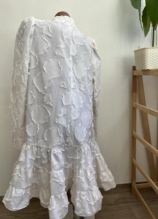 Шикарное платье трапеция молочное миди h&m  s-l2 фото