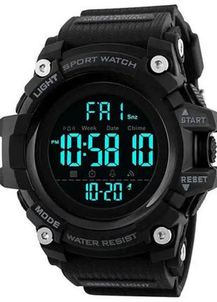 Часы наручные мужские skmei 1384bk black, водонепроницаемые мужские часы. цвет: черный2 фото