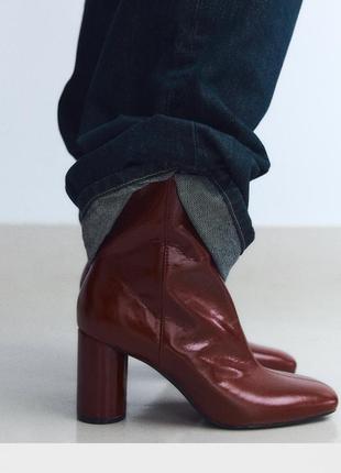 Кожаные ботинки zara