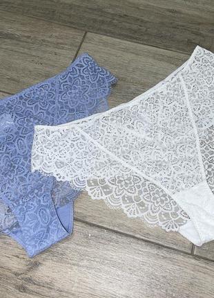 Красиві мереживні гіпюрові трусики комплект 2шт bravissimo xl