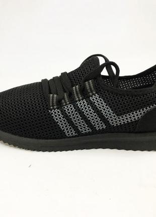 Мужские кроссовки текстиль 41 размер. легкие летние черные кроссовки. модель 64744. mq-432 цвет: черный3 фото