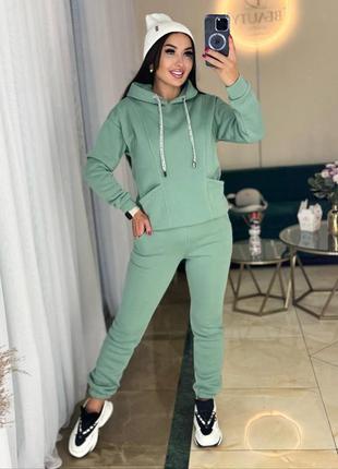 Жіночий спортивний костюм з тринитки на флісі | 2001