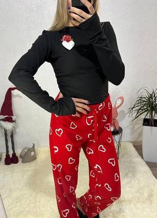 Кофта+штани+маска для сну плюшевий костюмчик санта 😍