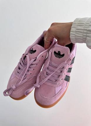 👟 кроссовки adidas mark gonzales x aloha «one black eye&nbsp;» pink premium     / наложка bs👟8 фото