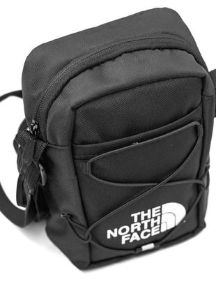 Сумка барсетка через плече the north face rio чорна тканинна молодіжна месенджер tnf