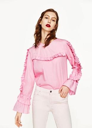 Розовая блуза zara