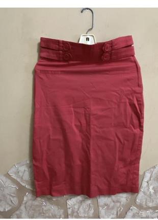 Юбка женская красная прямая карандаш