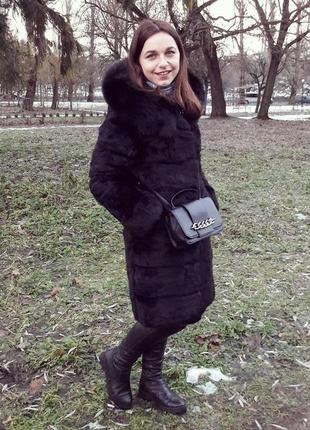 Шуба з хутра кролика!