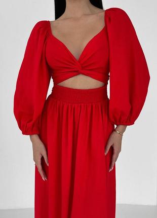 Двостороння сукня jadone fashion асканія xs-s червона2 фото