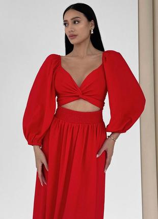 Двостороння сукня jadone fashion асканія xs-s червона5 фото