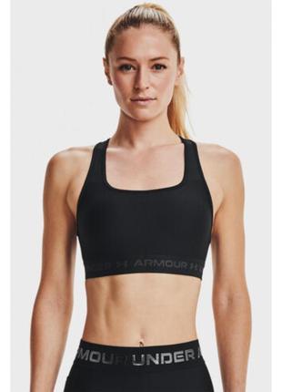 Топ женский under armour crossback mid bra черный 1361034-001