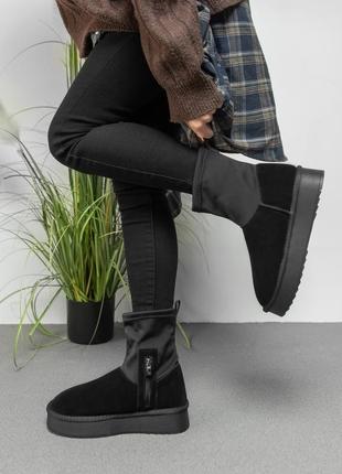 Женские угги leot black черные