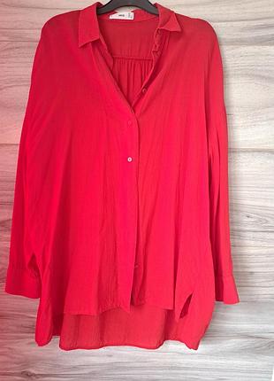 Красная невесомая рубашка