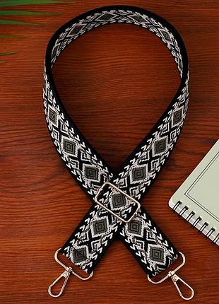 Модний ремінь для жіночої сумки з вишивкою