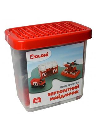 Конструктор ігровий doloni toys вертолітний майданчик 013888-31 86 деталей