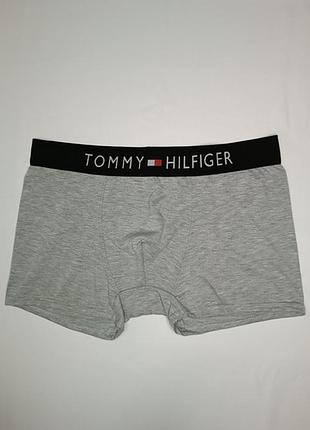 Однотонные серые мужские трусы tommy hilfiger