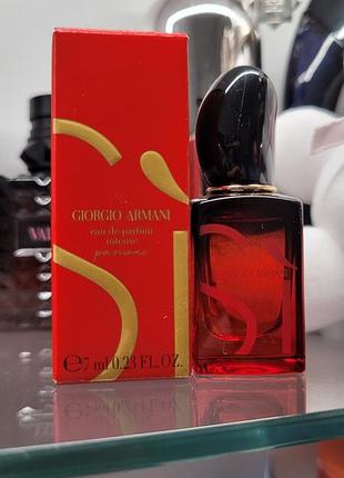 Giorgio armani si passione 7 ml мініатюра оригінал 7 мл парфум духи парфюм