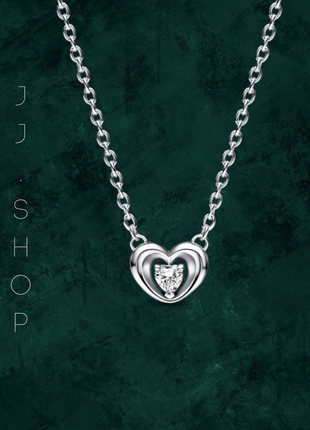 Серебряное колье «сердца» пандора 392494c01