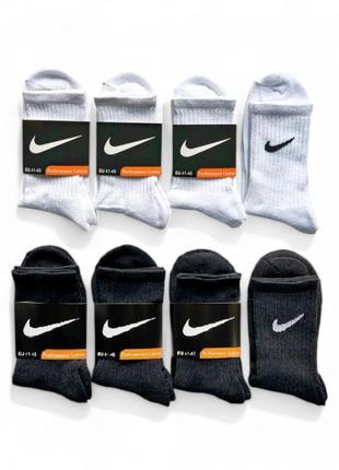 12 пар шкарпеток nike зимові махрові 6 пар білі + 6 пар чорні 41-45р.