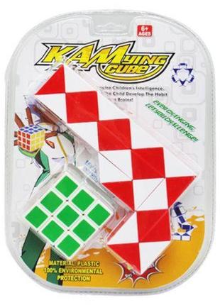 Кубик рубіка + логічна змійка червона