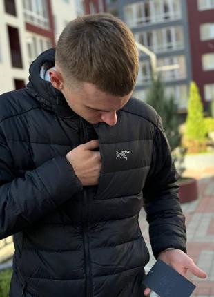 Пуховик arcteryx thorium hoody - black