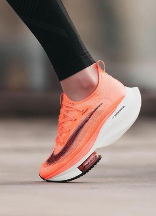 Кроссовки nike zoom x alphafly "orange", оранжевые, вьетнам