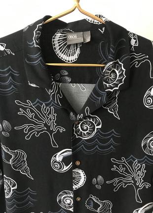 Гавайська сорочка asos чорного кольору, розмір m2 фото