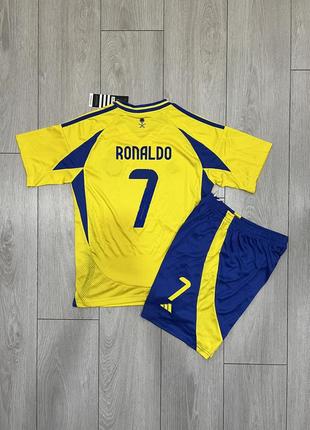 Дитяча футбольна форма роналдо аль наср адідас для дітей ronaldo adidas al nassr
