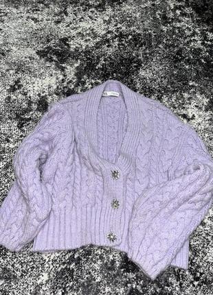 Кардиган лавандовый zara