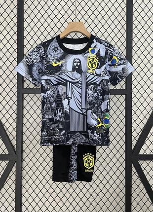 Детская футбольная форма сборная бразильяны найк special edition футболка шорты nike для детей