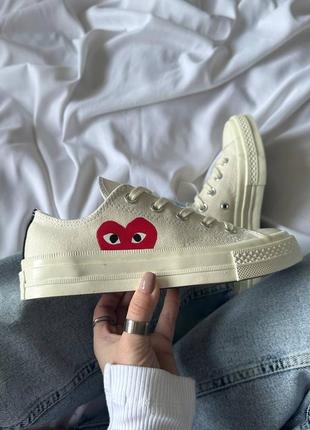 Женские кроссовки converse x comme des garcons play