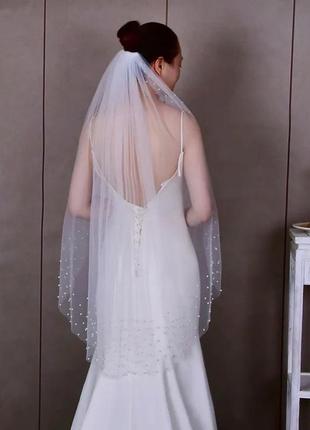 Свадебная фата для невесты на свадьбу ellin 1м