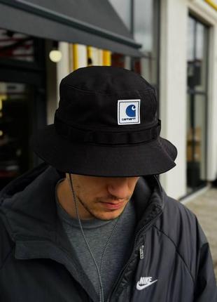 Панама carhartt черная на шнурке