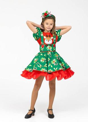 Платье детское рождественское  (р-р 110-116, 122-128, 134-140)