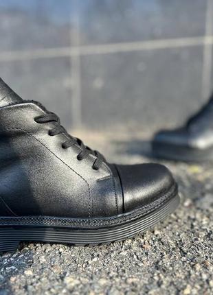 Черевики жіночі демісезонні шкіряні чорні