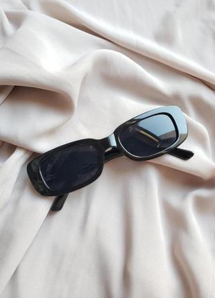 Трендовые женские очки | солнцезащитные, черные, квадратные | прямоугольные
