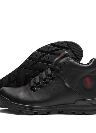 Чоловічі зимові шкіряні черевики black leather